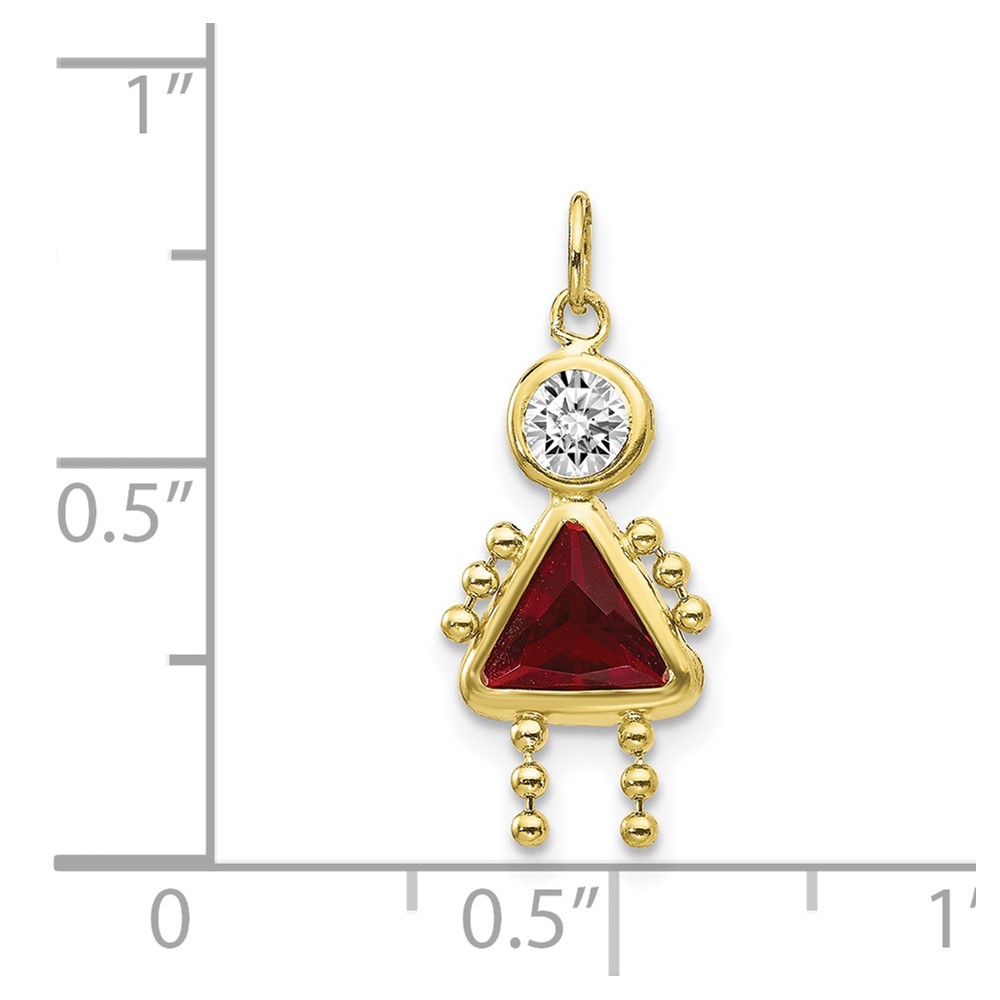 10k January Girl Birthstone Charm (10XCK156)