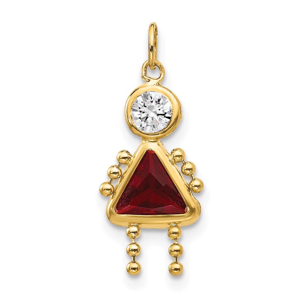 10k January Girl Birthstone Charm (10XCK156)