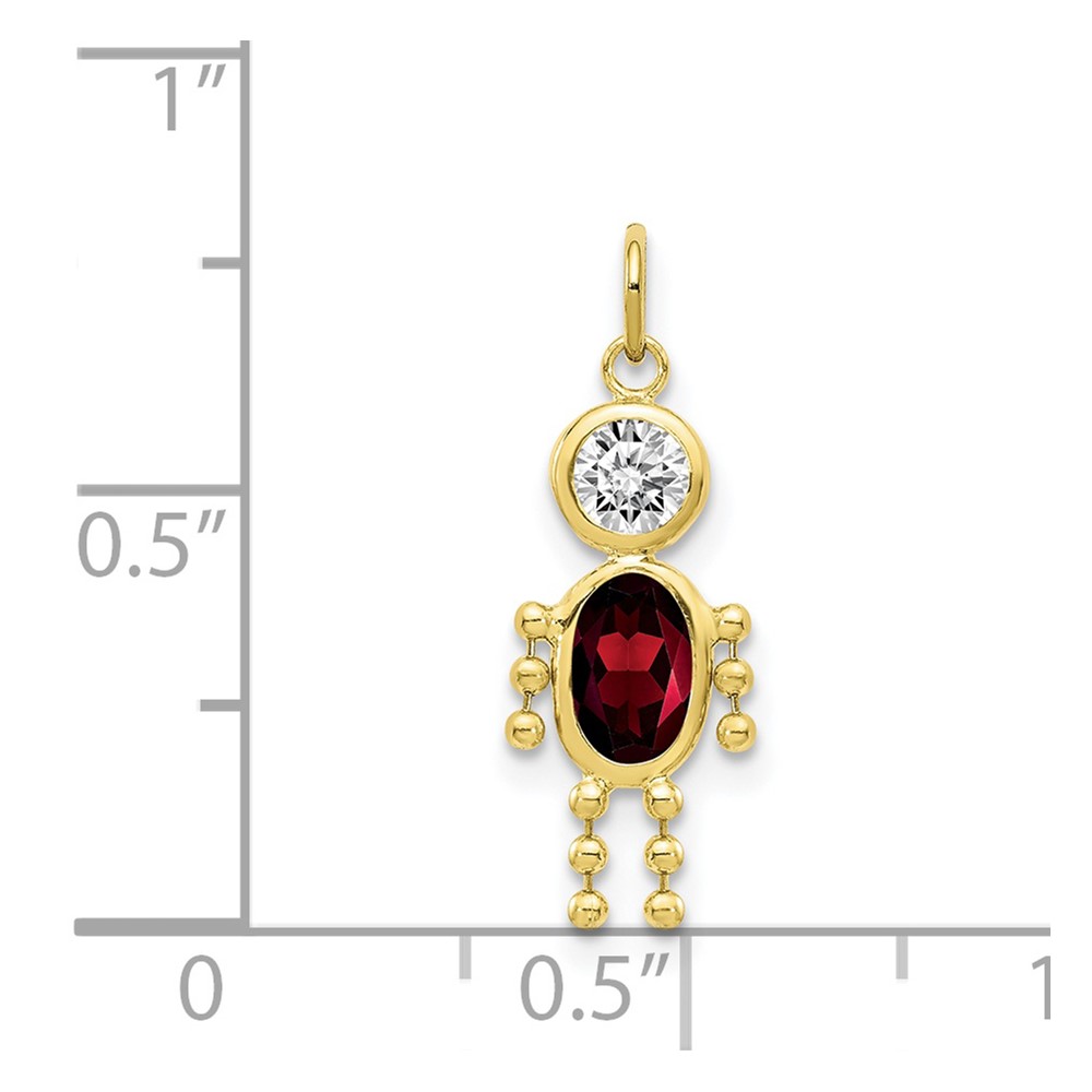 10k January Boy Birthstone Charm (10XCK157)