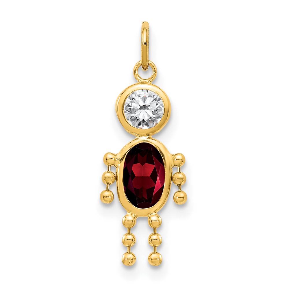 10k January Boy Birthstone Charm (10XCK157)
