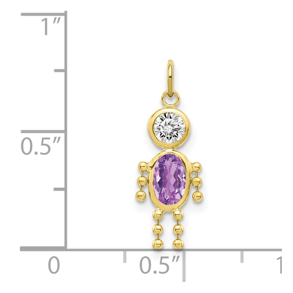 10k February Boy Birthstone Charm (10XCK159)