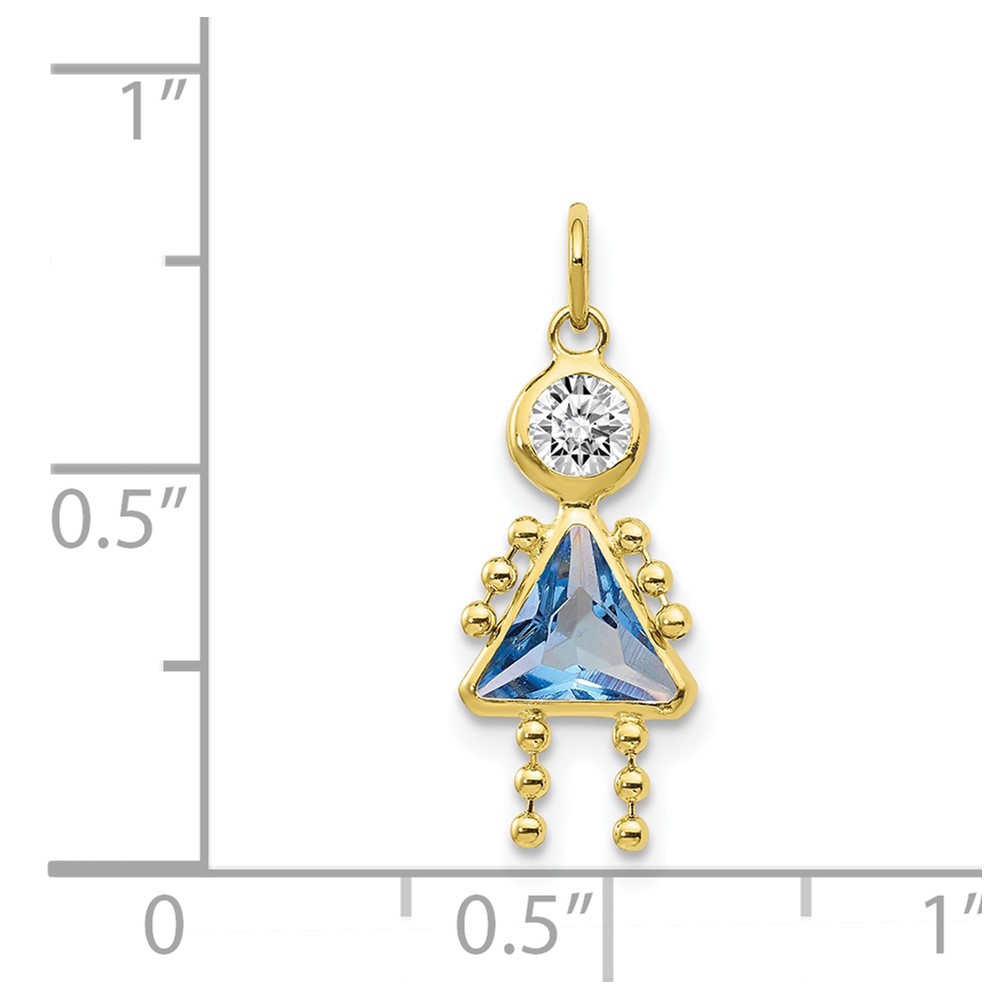 10k March Girl Birthstone Charm (10XCK160)