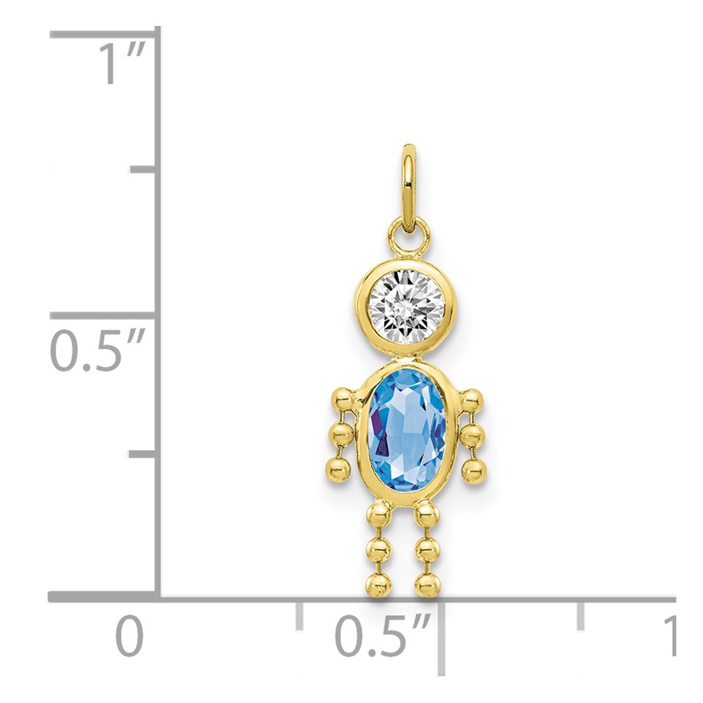 10k March Boy Birthstone Charm (10XCK161)