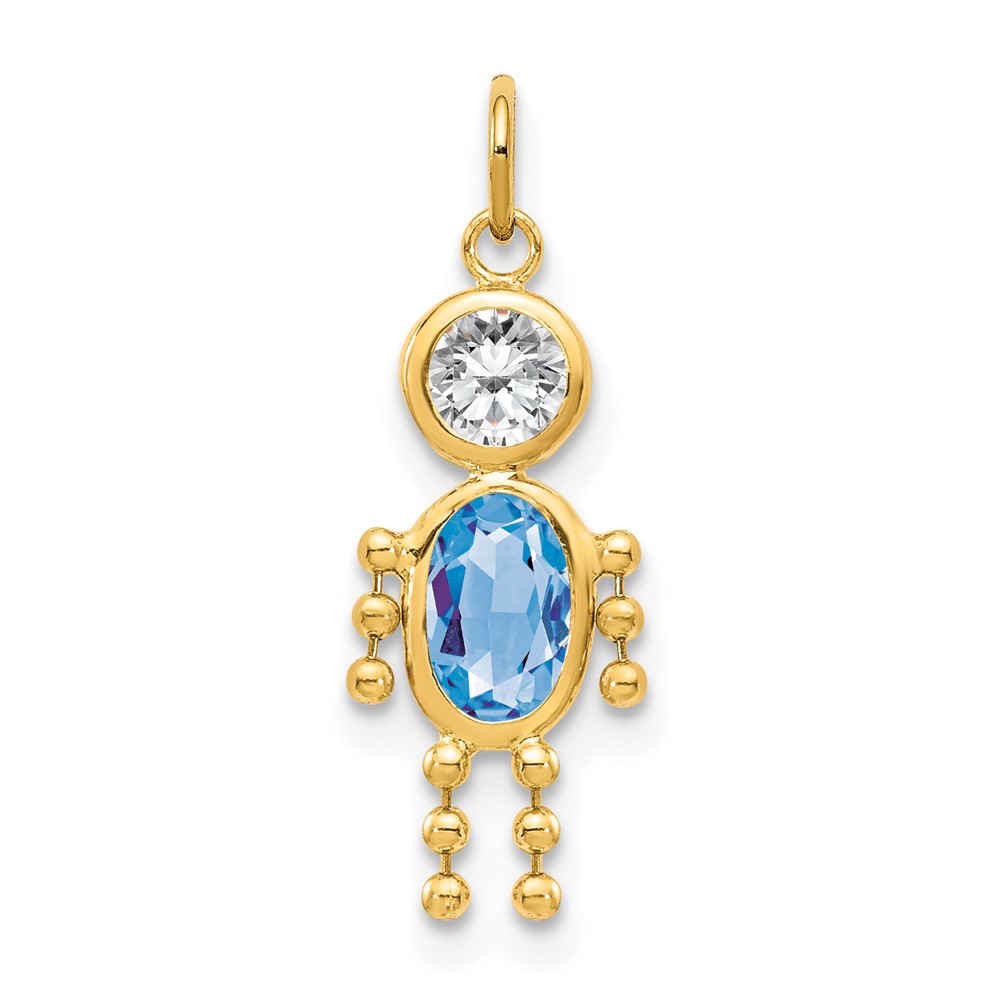 10k March Boy Birthstone Charm (10XCK161)