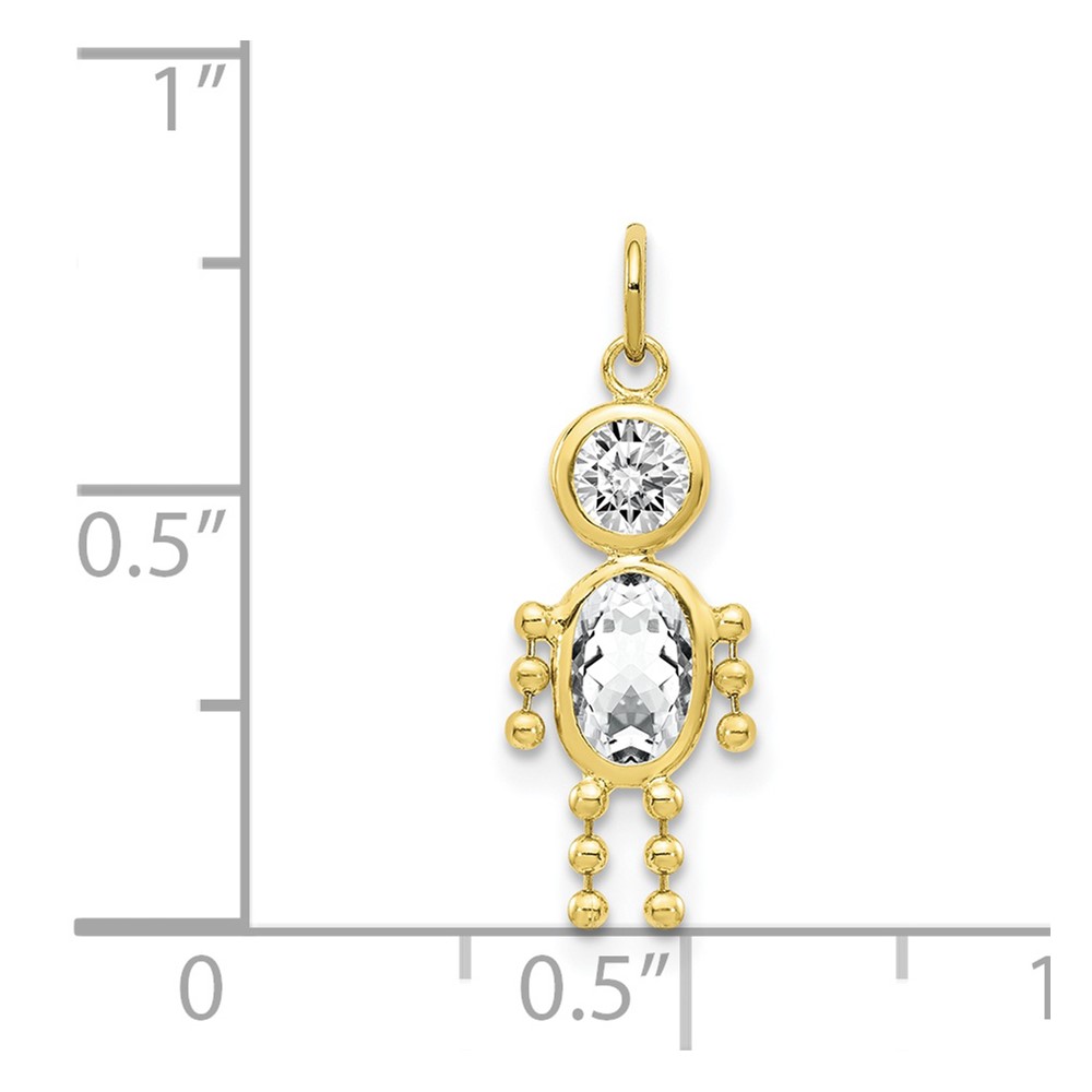 10k April Boy Birthstone Charm (10XCK163)