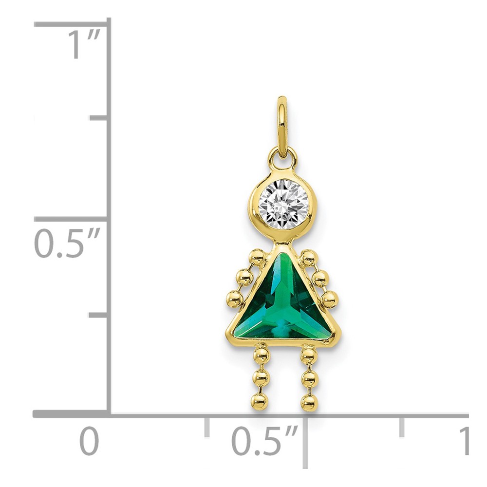 10k May Girl Birthstone Charm (10XCK164)
