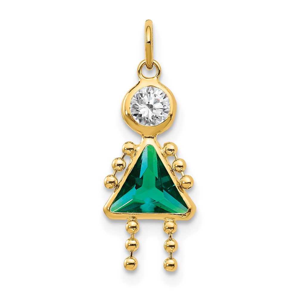 10k May Girl Birthstone Charm (10XCK164)