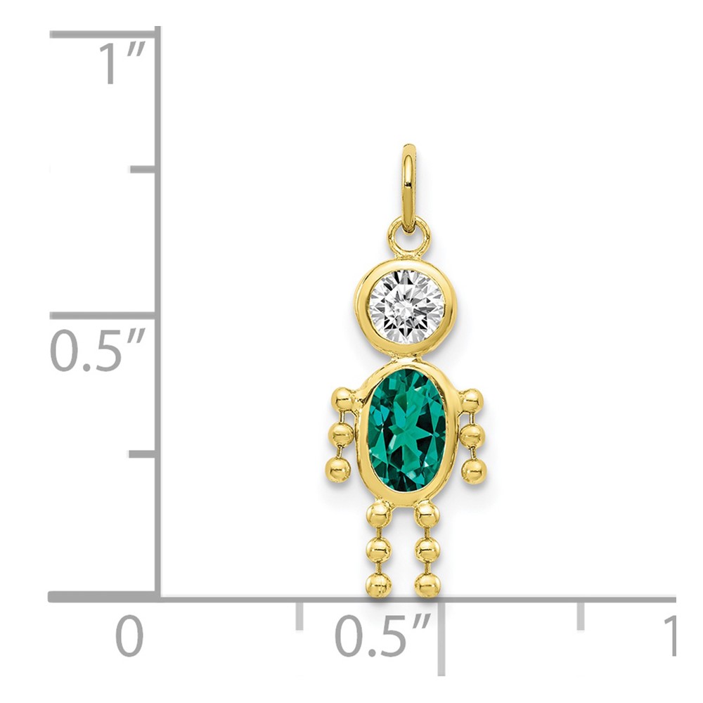10k May Boy Birthstone Charm (10XCK165)