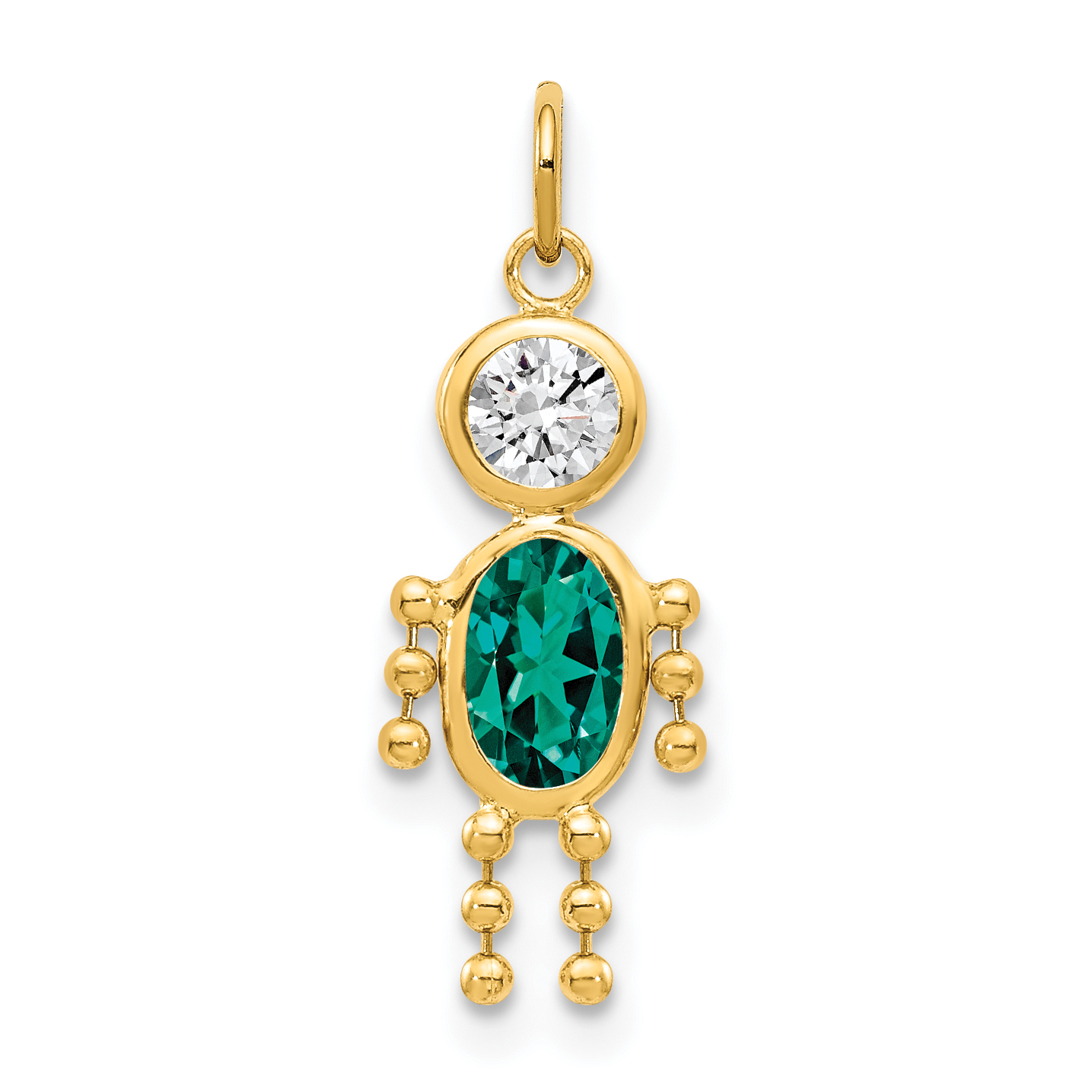 10k May Boy Birthstone Charm (10XCK165)