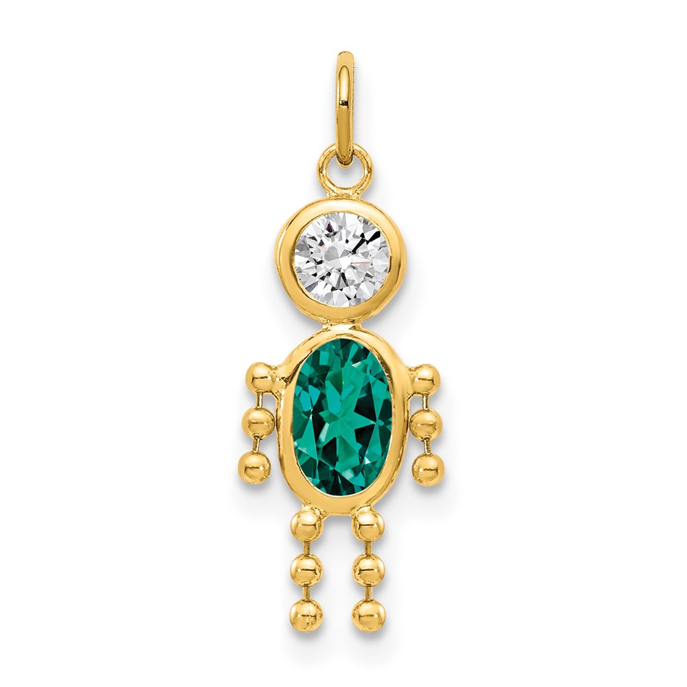 10k May Boy Birthstone Charm (10XCK165)