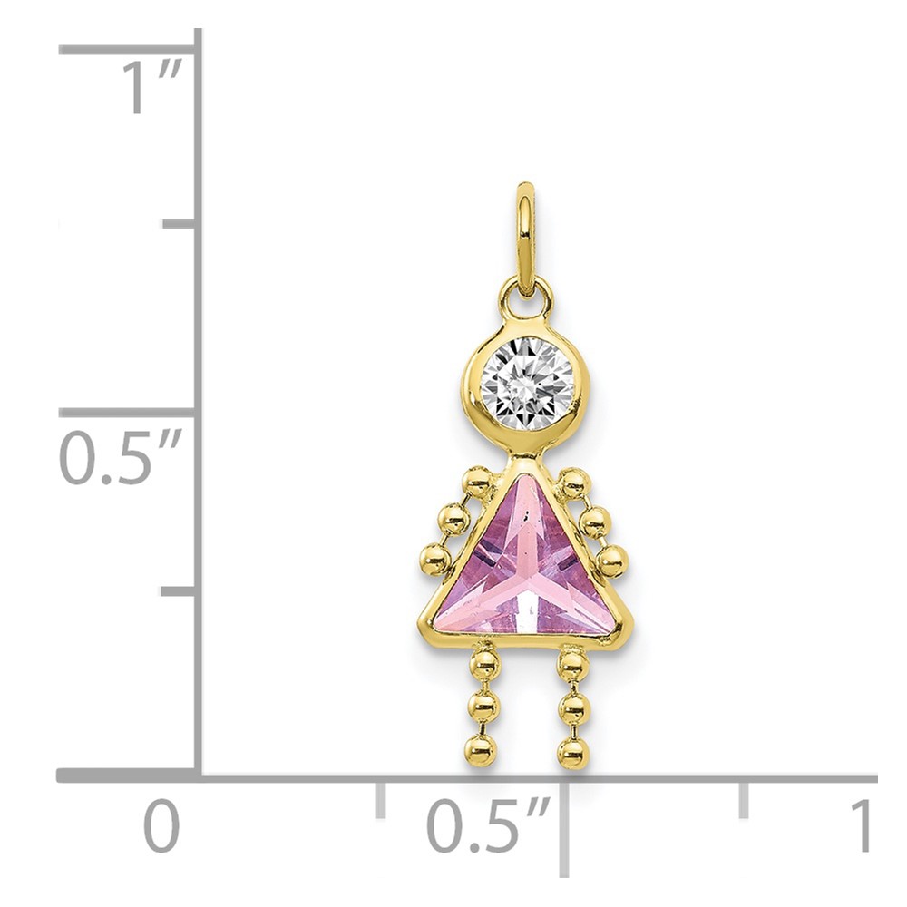 10k June Girl Birthstone Charm (10XCK166)