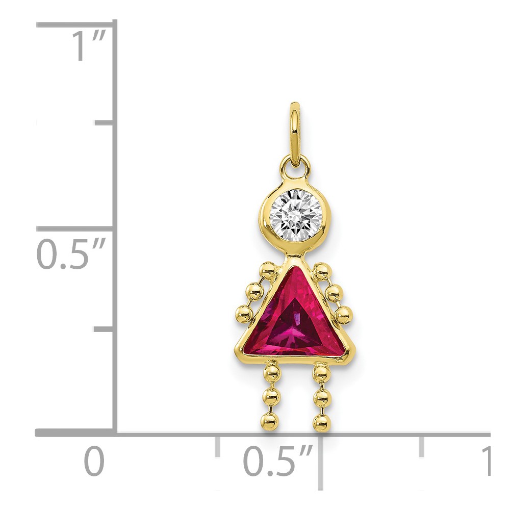 10k July Girl Birthstone Charm (10XCK168)