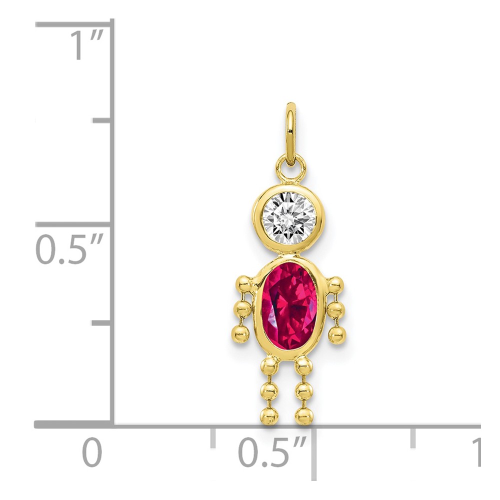 10k July Boy Birthstone Charm (10XCK169)