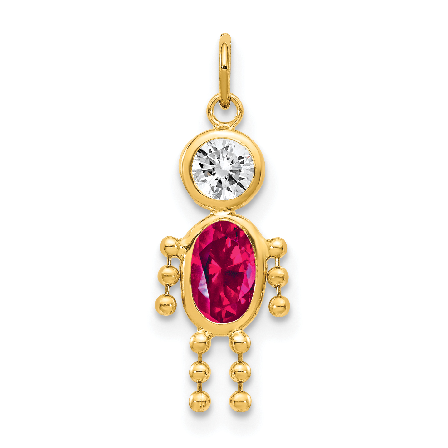 10k July Boy Birthstone Charm (10XCK169)