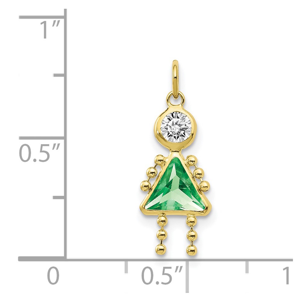 10k August Girl Birthstone Charm (10XCK170)
