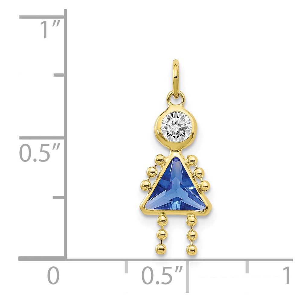 10k September Girl Birthstone Charm (10XCK172)
