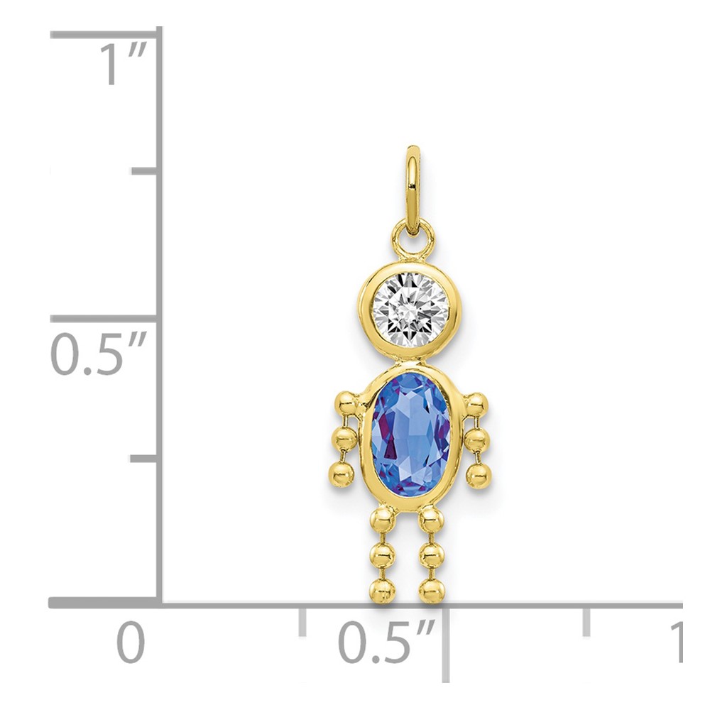 10k September Boy Birthstone Charm (10XCK173)