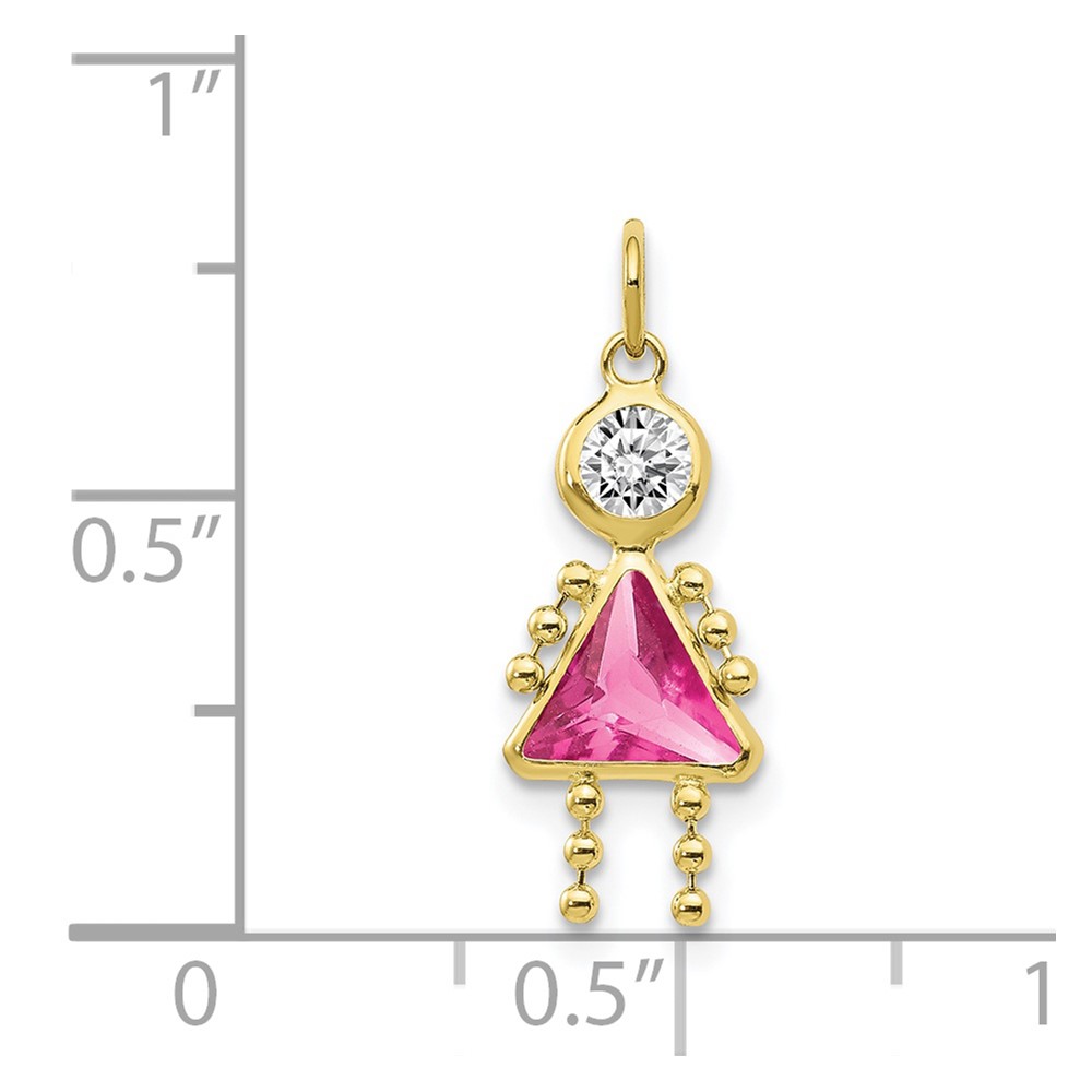 10k October Girl Birthstone Charm (10XCK174)