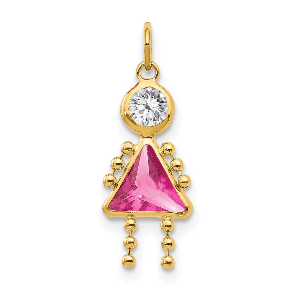 10k October Girl Birthstone Charm (10XCK174)
