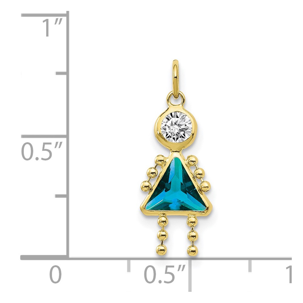 10k December Girl Birthstone Charm (10XCK178)