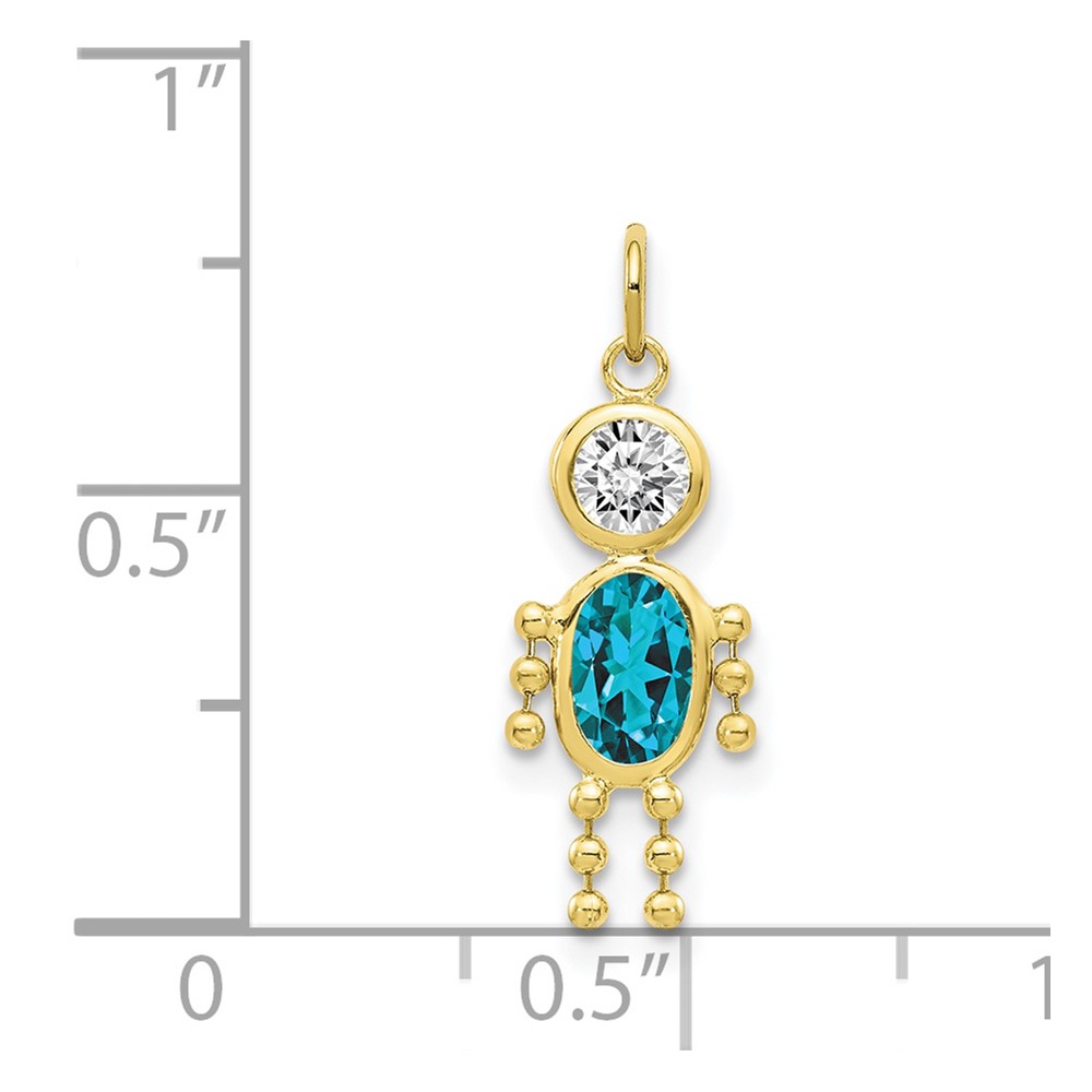 10k December Boy Birthstone Charm (10XCK179)