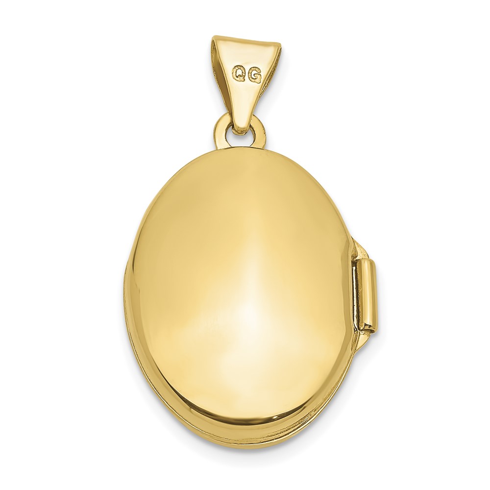 10k Floral Oval Locket (10XL116)