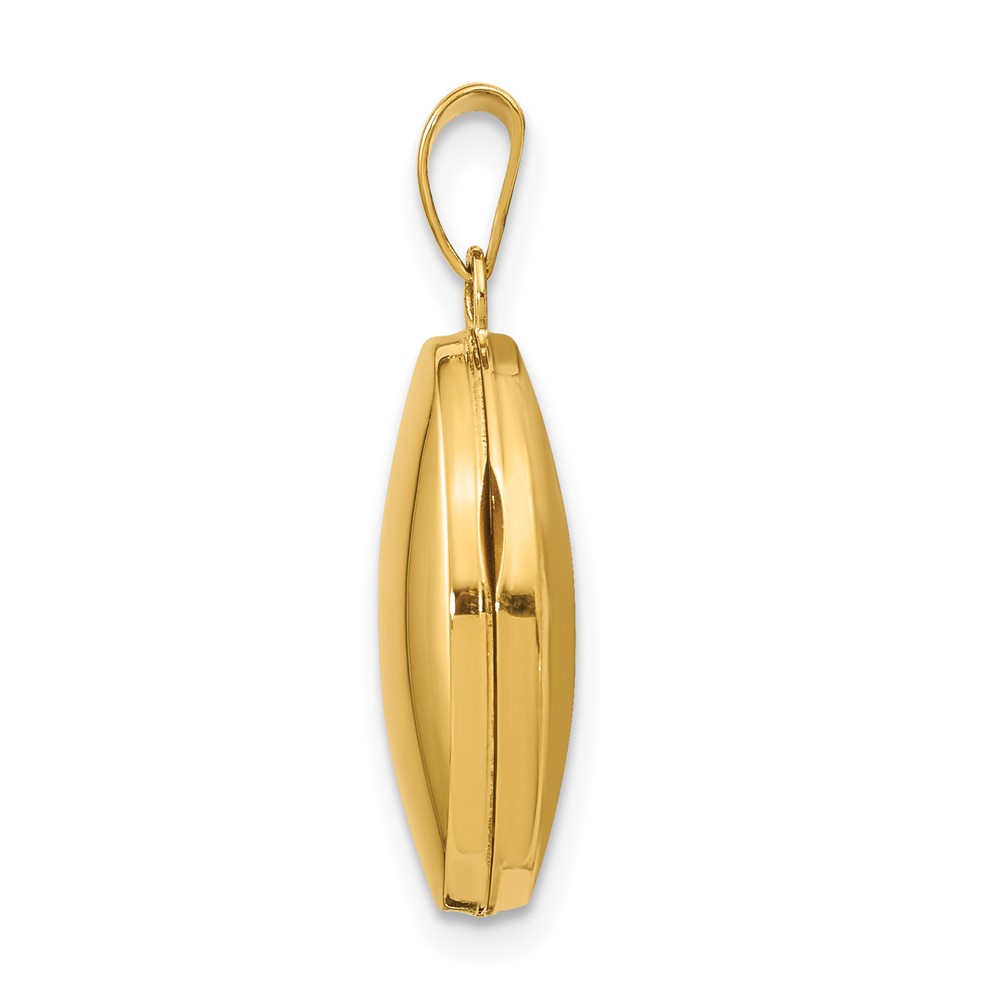 10k Yellow Gold Polished Oval Locket (10XL120)