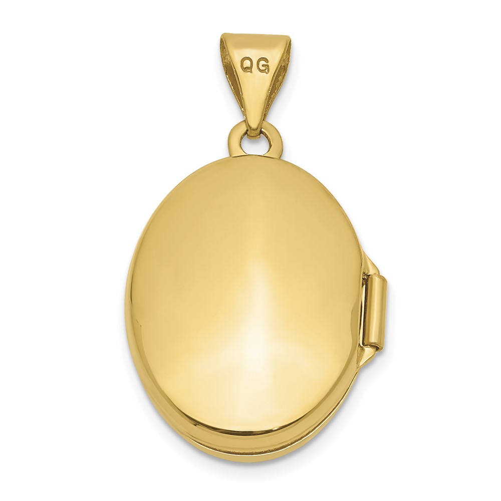 10k Yellow Gold Polished Oval Locket (10XL120)