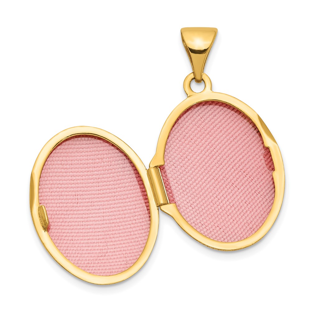 10k Yellow Gold Polished Oval Locket (10XL120)