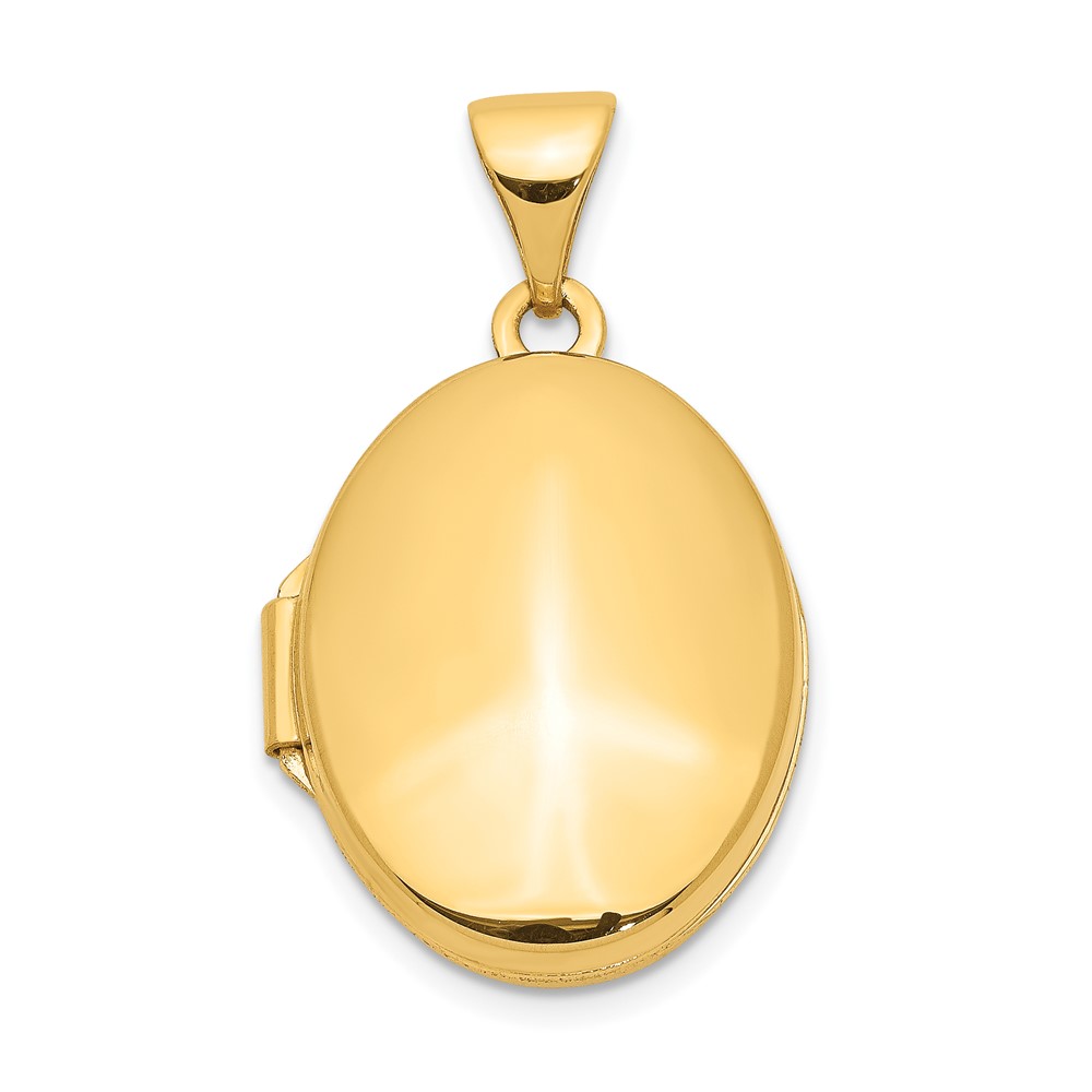 10k Yellow Gold Polished Oval Locket (10XL120)