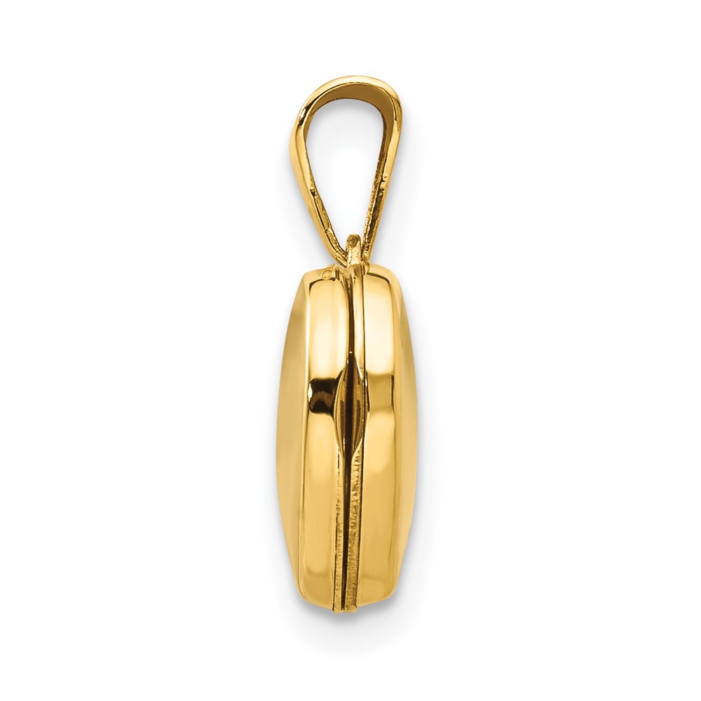 10k Yellow Gold Plain Heart Locket (10XL304)