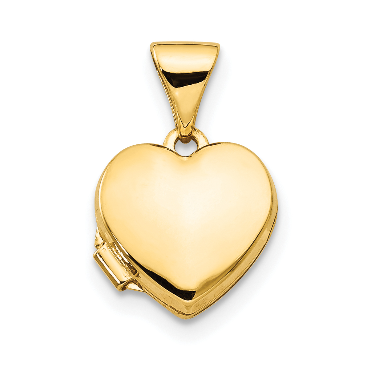 10k Yellow Gold Plain Heart Locket (10XL304)