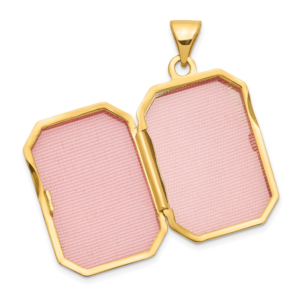 10k Yellow Gold Fancy Rectangle Locket (10XL92)
