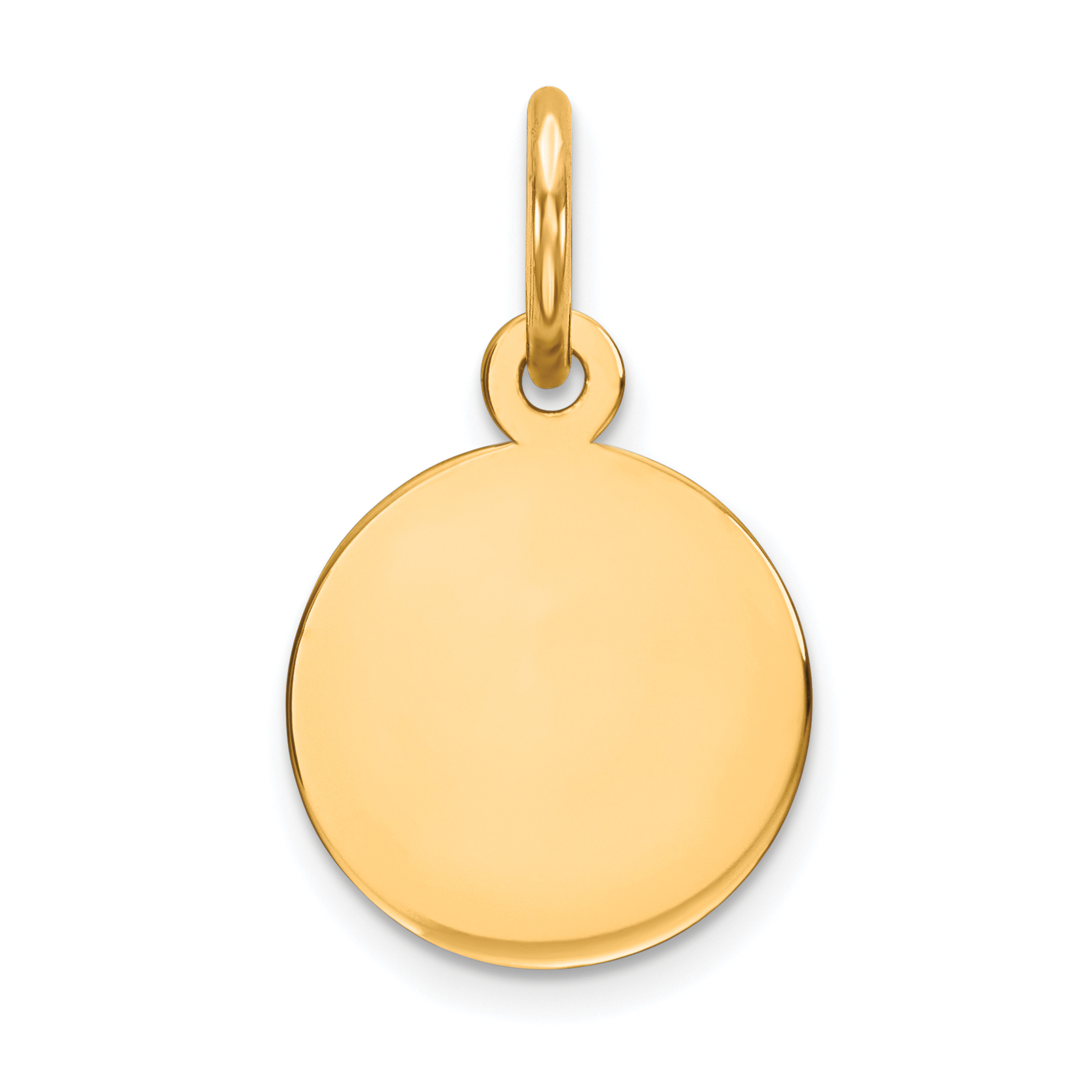 10K Plain .013 Gauge Circular Engravable Disc Charm (10XM134/13)