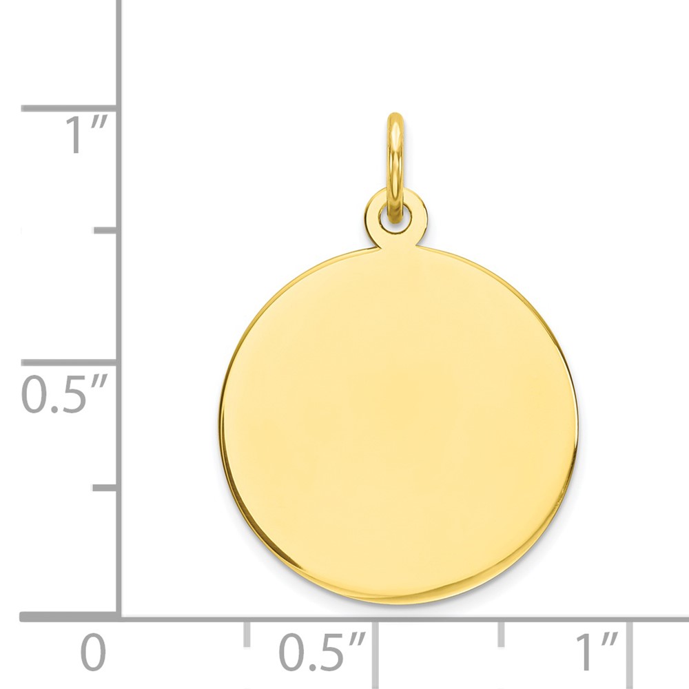10K Plain .018 Gauge Circular Engravable Disc Charm (10XM136/18)
