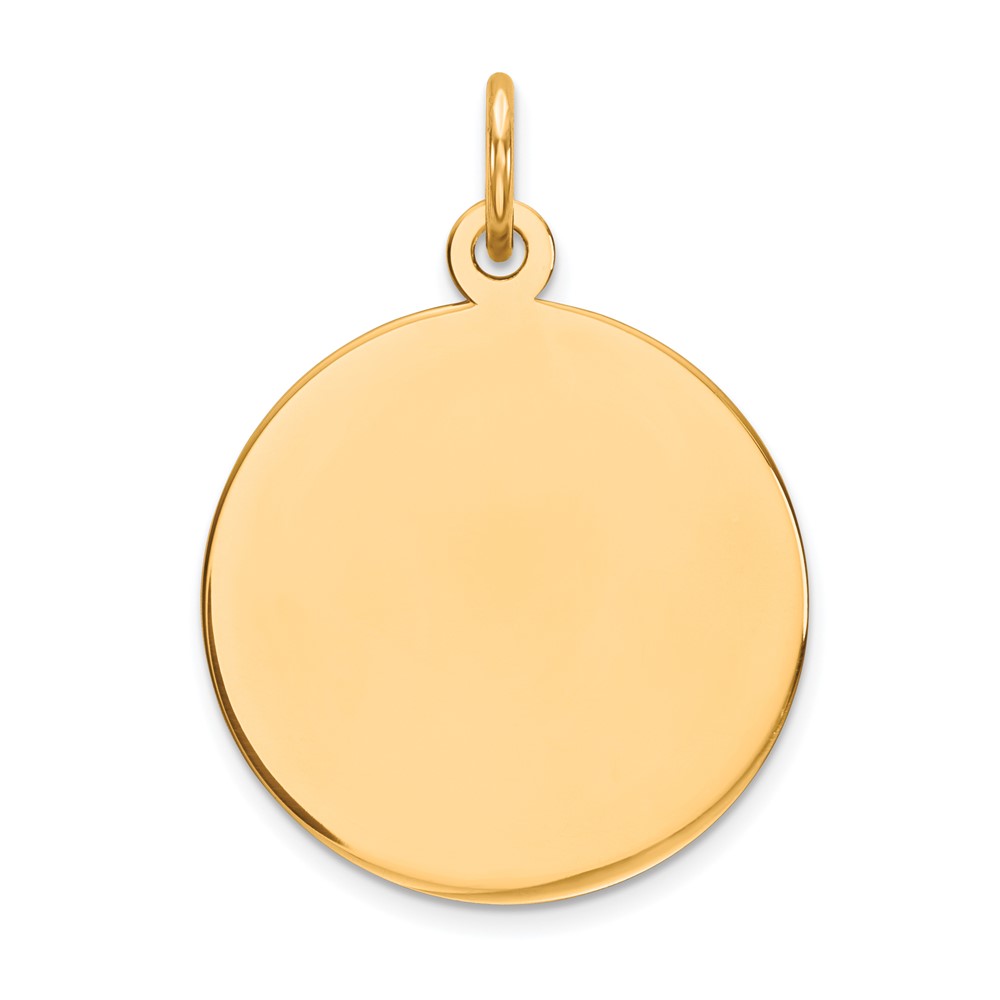10K Plain .013 Gauge Circular Engravable Disc Charm (10XM136/13)