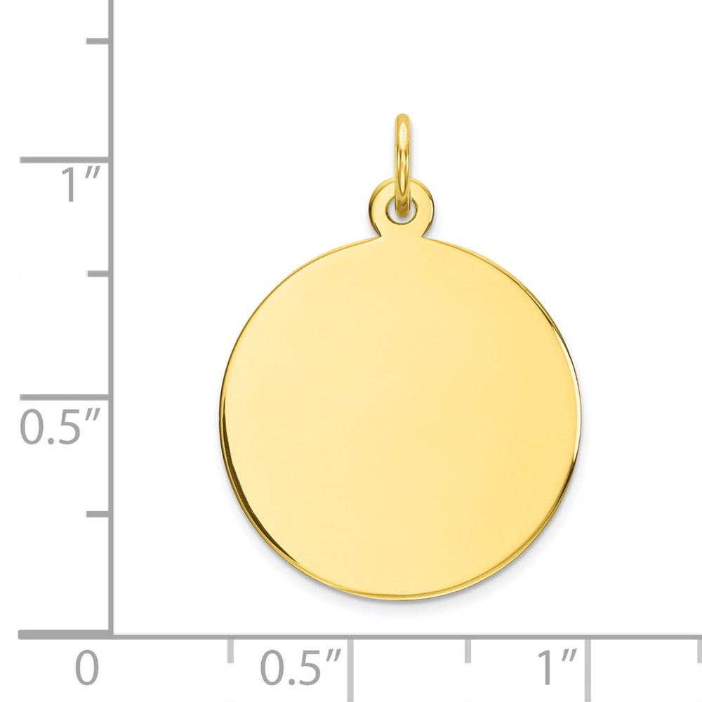 10K Plain .013 Gauge Circular Engravable Disc Charm (10XM137/13)