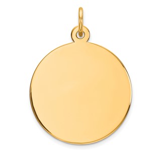 10K Plain .027 Gauge Circular Engravable Disc Charm