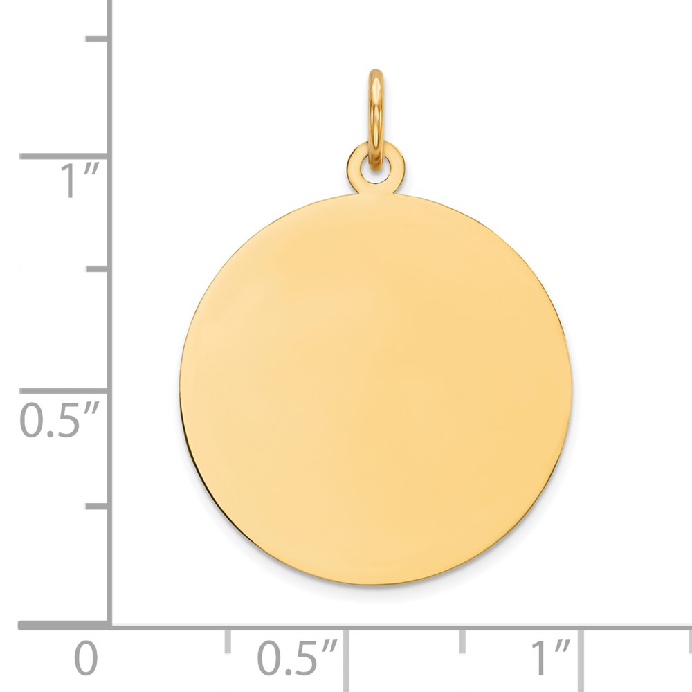 10K Plain .013 Gauge Circular Engravable Disc Charm (10XM138/13)