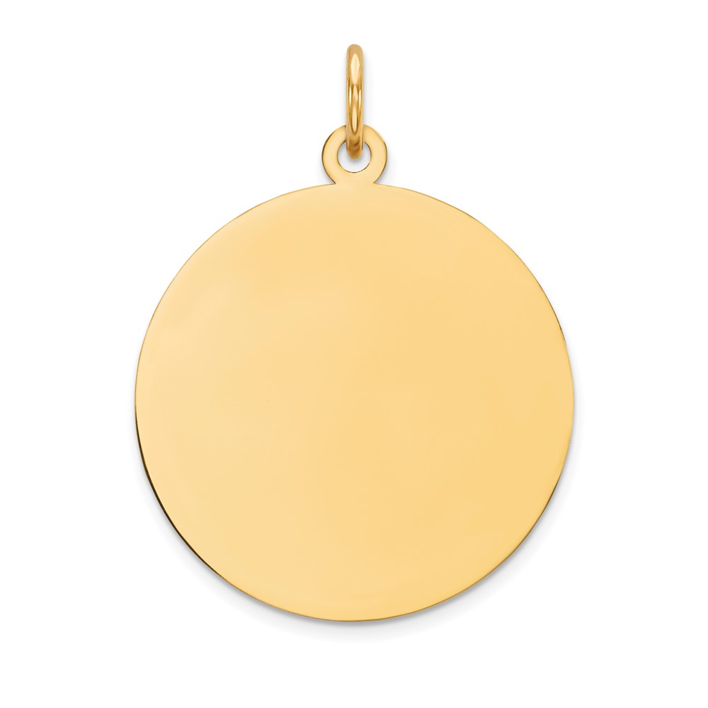 10K Plain .013 Gauge Circular Engravable Disc Charm (10XM138/13)