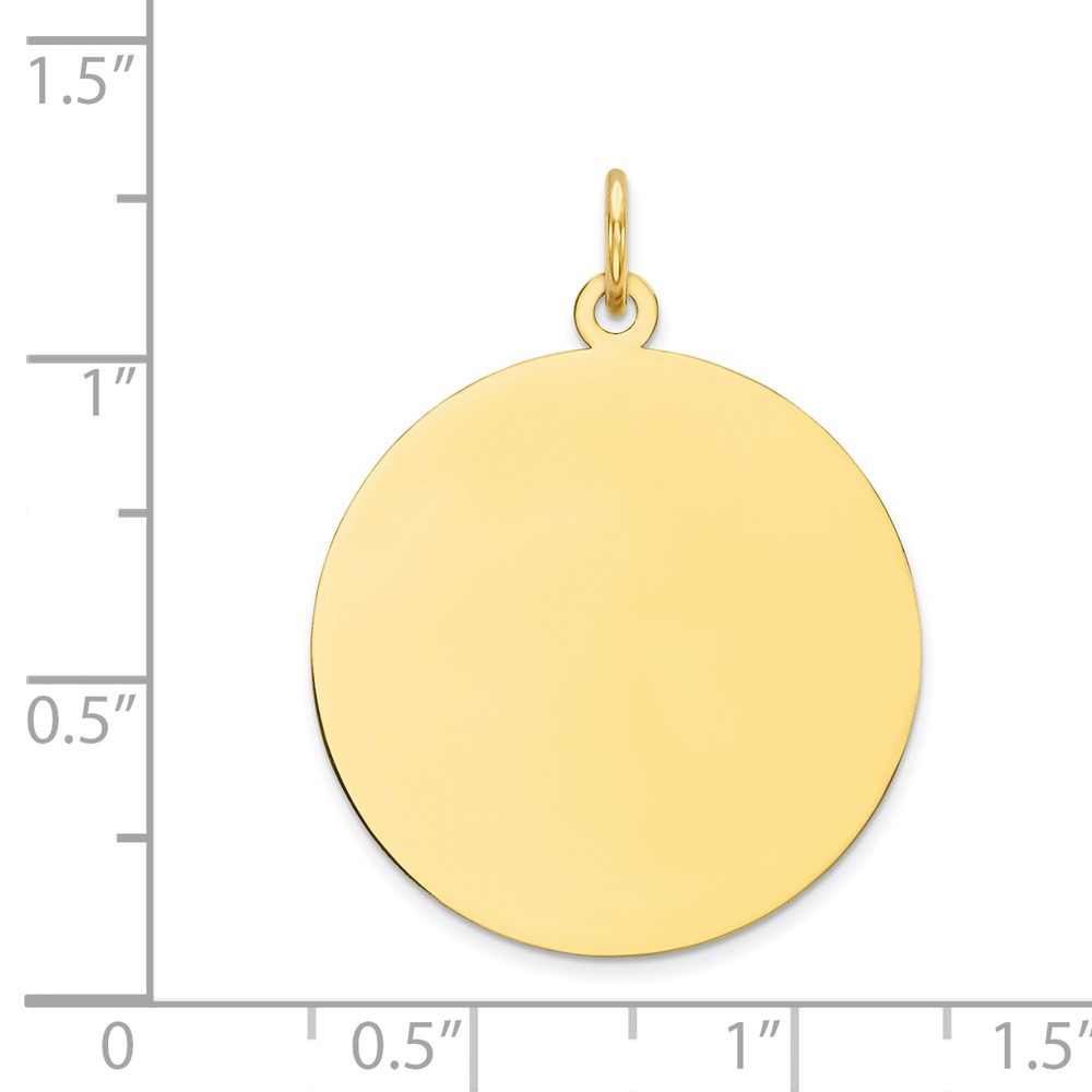 10K Plain .018 Gauge Circular Engravable Disc Charm (10XM139/18)