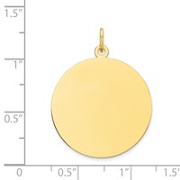 10K Yellow Gold Plain .013 Gauge 24x24mm Circular Engravable Disc Charm view 2