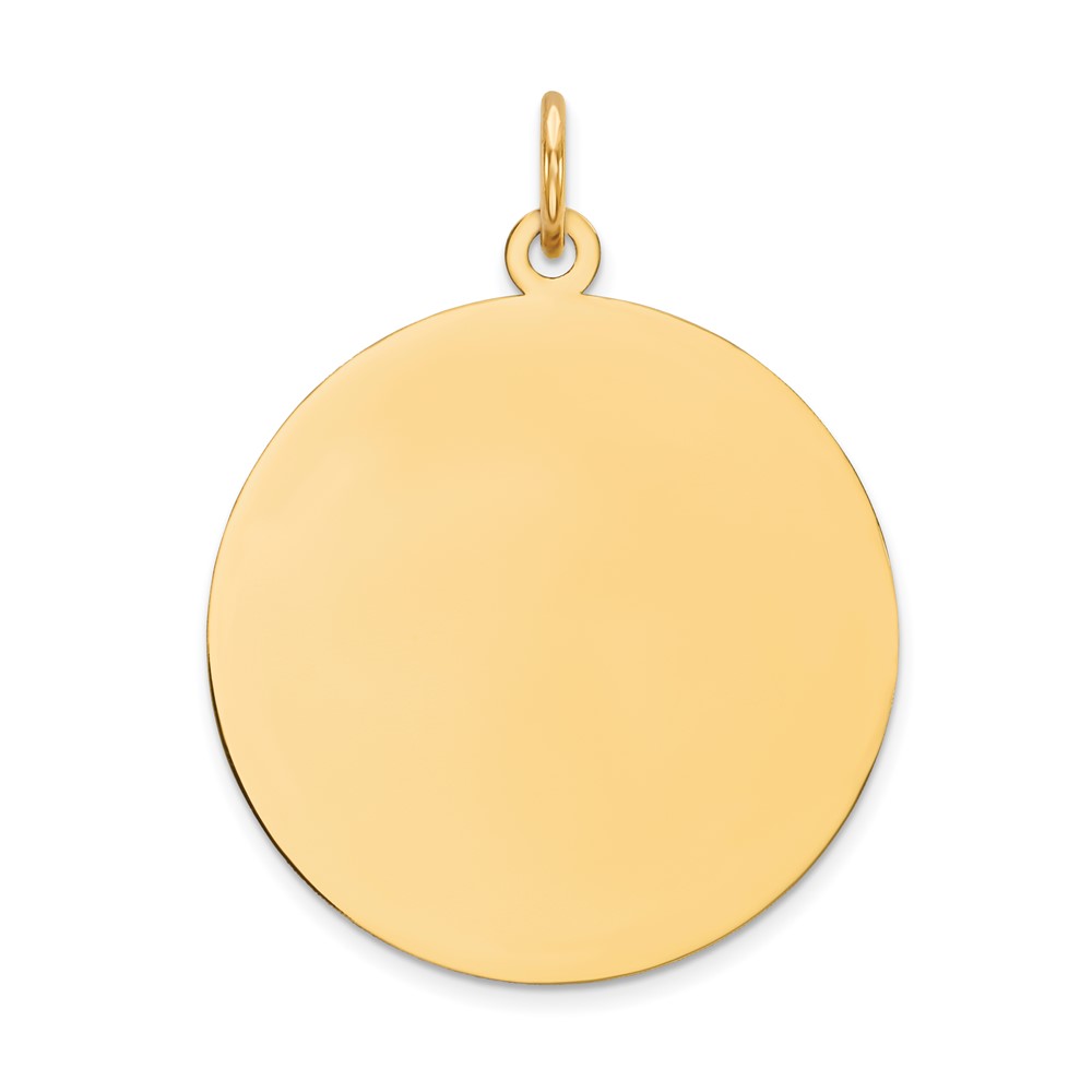 10K Plain .013 Gauge Circular Engravable Disc Charm (10XM139/13)