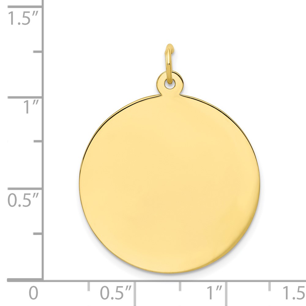 10K Plain .013 Gauge Circular Engravable Disc Charm (10XM140/13)