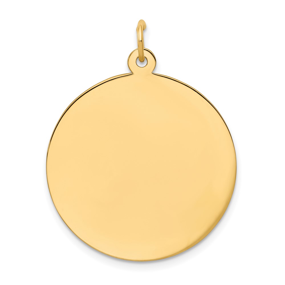 10K Plain .013 Gauge Circular Engravable Disc Charm (10XM140/13)