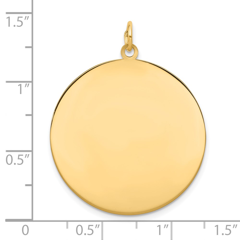10K Plain .018 Gauge Circular Engravable Disc Charm (10XM141/18)