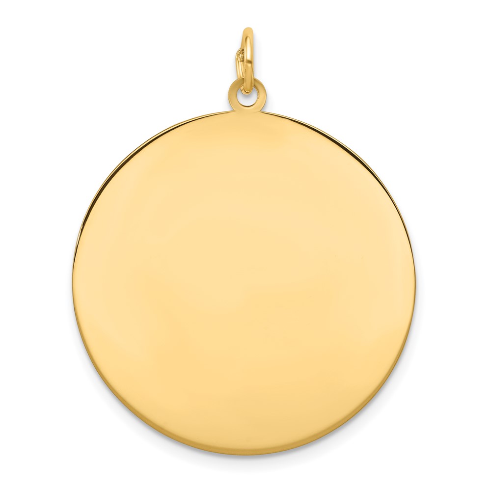 10K Plain .018 Gauge Circular Engravable Disc Charm (10XM141/18)