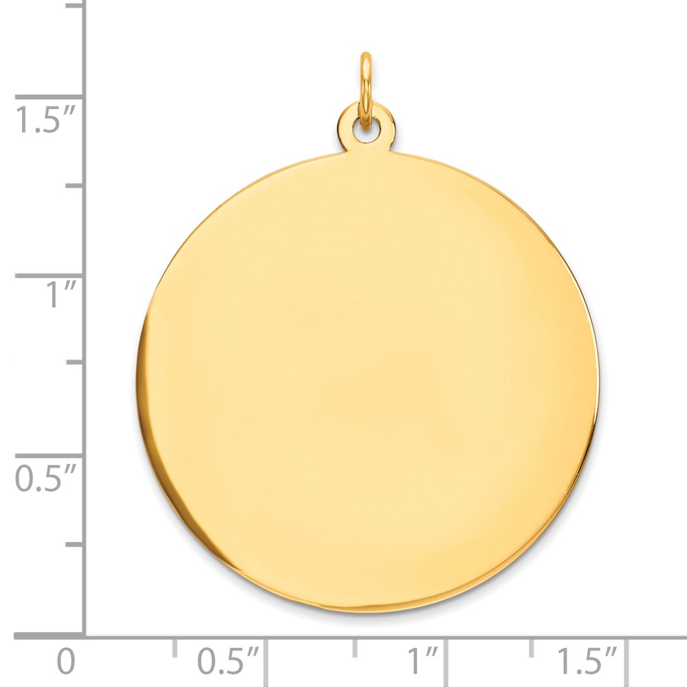 10K Plain .018 Gauge Circular Engravable Disc Charm (10XM142/18)