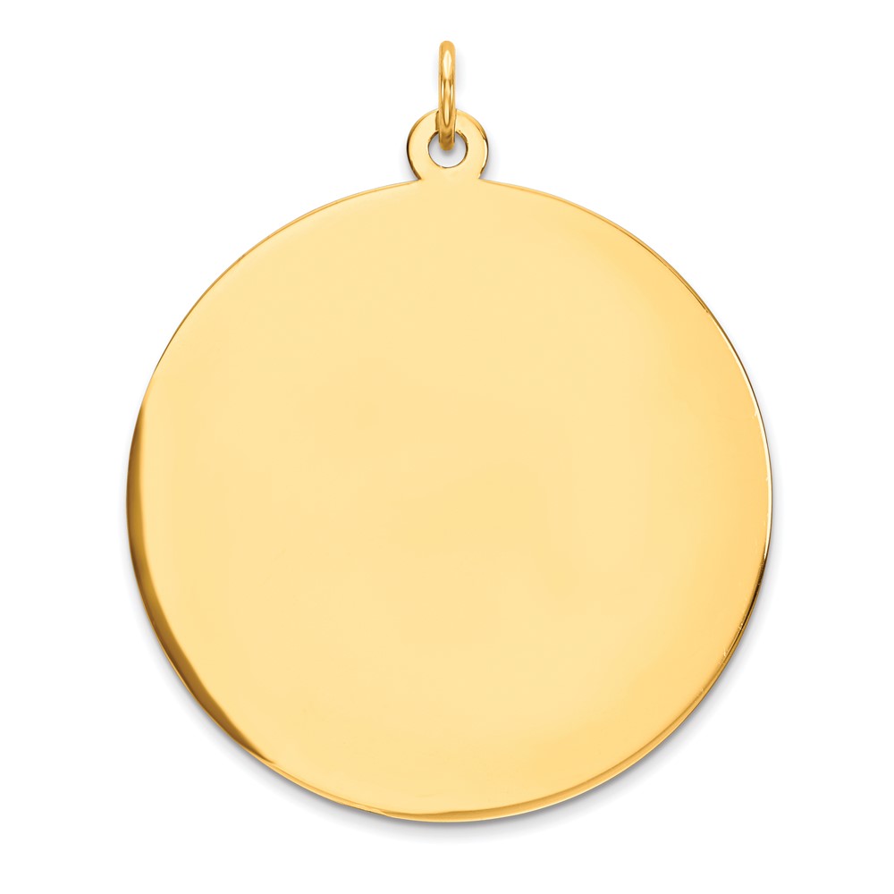10K Plain .018 Gauge Circular Engravable Disc Charm (10XM142/18)