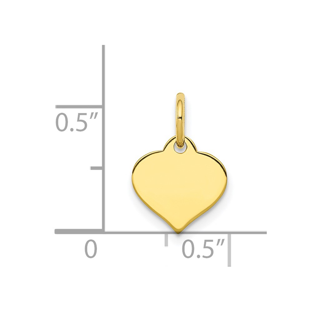 10k .018 Gauge Heart Disc Charm (10XM525/18)
